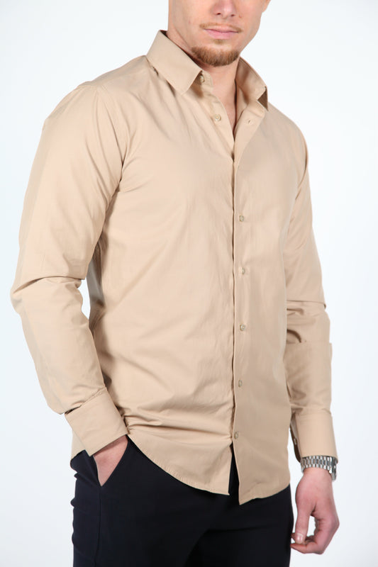 Overhemd Leira Beige